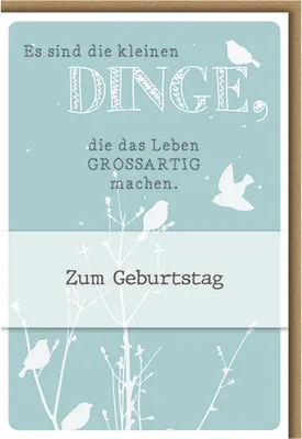 Produktbild von Geburtstag - Glückwunschkarte im Format 11,5 x 17 cm mit Umschlag - "d
