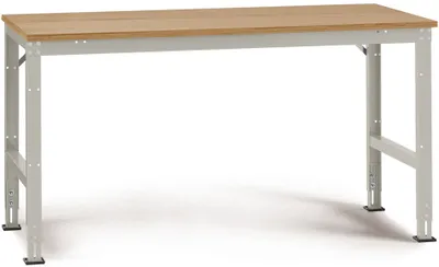 Produktbild von Manuflex Arbeits-Grundtisch UNIVERSAL Standard mit Multiplexplatte, BxTxH = 1000x800x760-870 mm