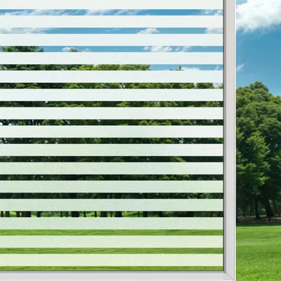 Productafbeelding van Raamfolie - Privacyfolie met streepdesign - Privacyfolie voor ramen - 44 x 200 cm