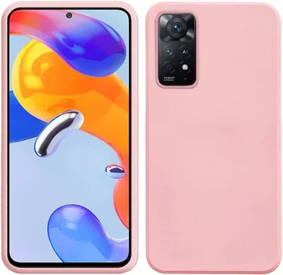 Immagine prodotto di Custodia per Xiaomi Redmi Note 11 Pro 4G / 5G, custodia protettiva in silicone morbido in gomma liquida Rosa
