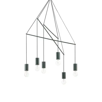 Obrázek produktu pro Moderní zavěšení Pop Metal Black 6 světel E27