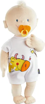 Produktbild von Haba Kuschelpuppe Krümel - weiche Babypuppe 43 cm mit Zubehör
