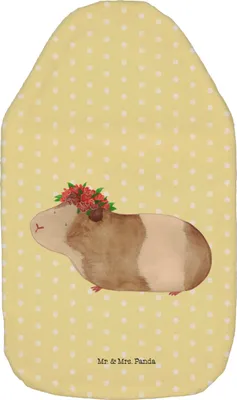 Produktbild von Mr. & Mrs. Panda Wärmflasche Meerschweinchen Weisheit - Gelb Pastell - Geschenk, wärmebeutel, Wärmflaschen, Realität, Flauschige, Motivation, mit Bezug, Lustige Sprüche