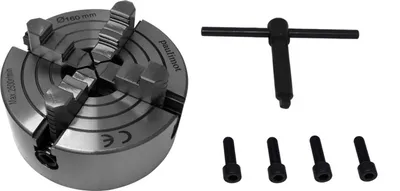 Produktbild von PAULIMOT Vierbackenfutter für Drehbank, 160 mm, einzeln verstellbare Backen
