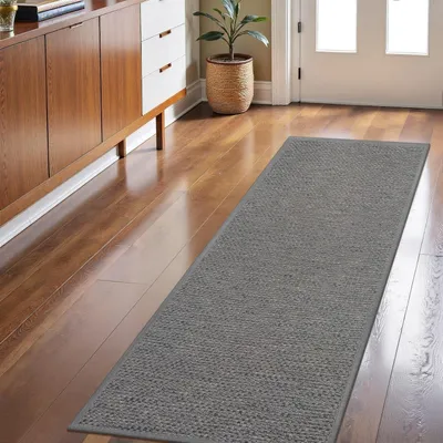 Immagine prodotto di Tappetino interno, 60 x 150 cm, grigio chiaro, antiscivolo, lavabile, assorbente