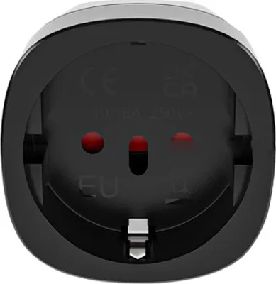 Produktbild von INF EU-zu-Südafrika-Reiseadapter - Schwarz, Kompaktes Design Schwarz