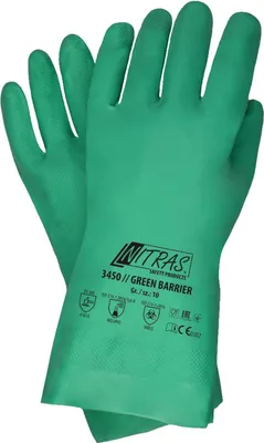 Produktbild von Green Barrier 144 Paar Chemikalienhandschuhe | grün | Gr. 7 - 11 | Nitril