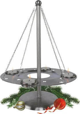 Immagine prodotto di dell'Avvento in acciaio inox Portacandele Porta tealight Decorazione natalizia a ghirlanda
