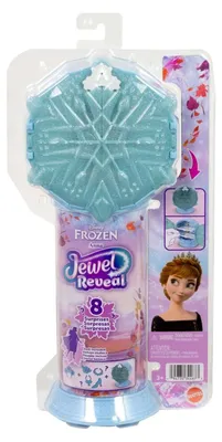 Produktbild von Disney Frozen Disney Die Eiskönigin Jewel Reveal Anna-Modepuppe mit 8 Überraschungen wie Juwelenbox und 10 Zubehörteilen, Modepuppe, Weiblich, 3 Jahr(e), Junge/Mädchen, 317,5 mm, Mehrfarbig