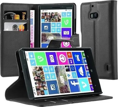 Obrázek produktu pro Cadorabo Case for Nokia Lumia 929 / 930 Protective Case in Black Pouzdro na mobilní telefon s magnetickým zavíráním