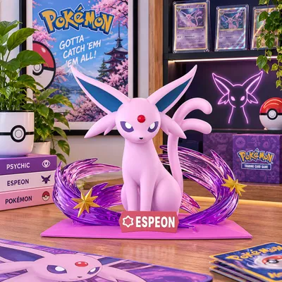 Produktbild von Pokemon Twinkmont Espeon Figure, KI-generiertes Bild