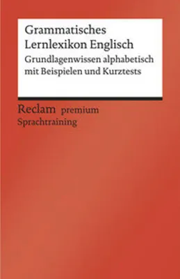 Produktbild von Grammatisches Lernlexikon Englisch