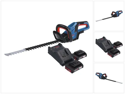 Immagine prodotto di Bosch GHE 18V-60 Tagliasiepi professionale a batteria 18 V 60 cm senza spazzole + 2x batteria ricaricabile 2,0 Ah + caricabatterie