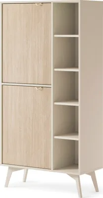 Image de Meuble TV avec portes, design élégant et couleur marron