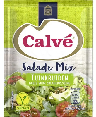 Produktbild von Calvé Salademix Tuinkruiden 24g – Frische Kräutermischung für Salate