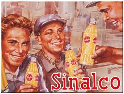 Image de Nostalgic-Art - Aimant 6 x 8 cm - Ouvrier de la construction à Sinalco