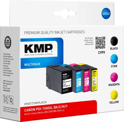 Immagine prodotto di KMP Printtechnik AG 1564,0050 KMP Patrone Canon PGI1500XLY Multipack 780-1200S. C99V kompatibel