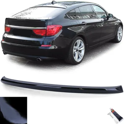 Image de Spoiler arrière noir brillant pour BMW Série 5 F07 GT, modèles de 2009 à 2013