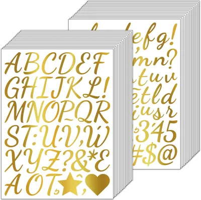 Imagen del producto de Calcomanías adhesivas con letras, 1600 unidades, 25 mm, resistentes a la intemperie, para manualidades y scrapbooking