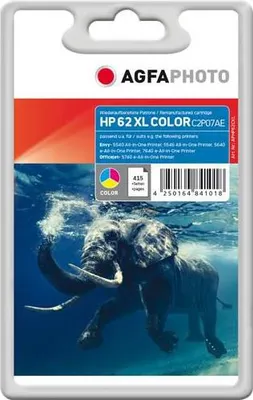 Zdjęcie produktu dla AgfaPhoto APHP62CXL, Cyjan, Purpurowy, Żółty, Tusz na bazie pigmentu