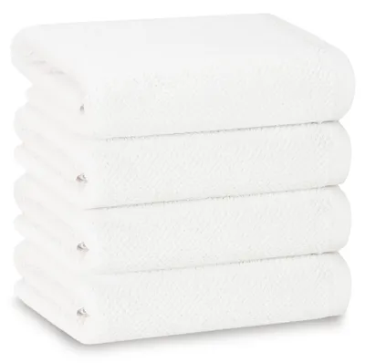 Produktbild von 4er Set Handtücher, 100% Baumwolle, 50x100 cm, weiß