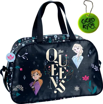 Produktbild von Frozen Eiskönigin Handtasche Sporttasche Trainingstasche Schultertasche Tasche Reisetasche Sport Bag inkl. leuchtender Anhänger