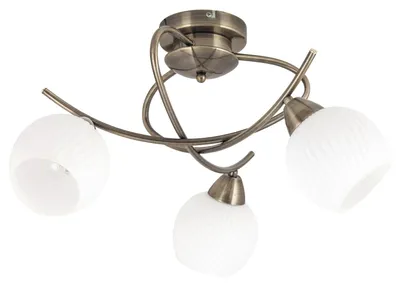 Zdjęcie produktu dla Lampa sufitowa Evangeline brąz antyczny-biała 3xE14x40W metal wym:30x53x53cm IP20 Rabalux