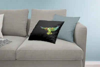 Produktbild von MuchoWow® Zierkissen Sofakissen Wohnzimmer Dekokissen 60x40 cm Papagei - Vogel - Federn - Kopfkissen - Polster mit Foto