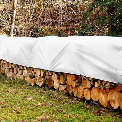 Produktbild von Gewebeplane Abdeckplane Holzabdeckplane Schutzplane Gartenplane Plane Bauplane WEIß  3x3m (9 m²)