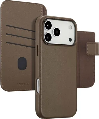 Produktbild von Accezz 2-in-1 Klapphülle aus Leder mit MagSafe iPhone 17 Pro Max - Kaffeebraun