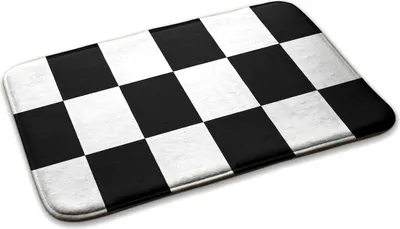 Produktbild von Teppich Teppich Wohnzimmer Schlafzimmer Modern - 75 cm x 45 cm - Schachbrettmuster