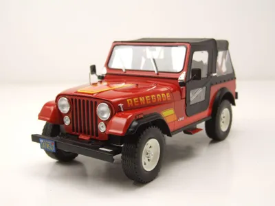 Produktbild von Whitebox 124267 Jeep CJ-7 Renegade 1980 rot schwarz 1:24