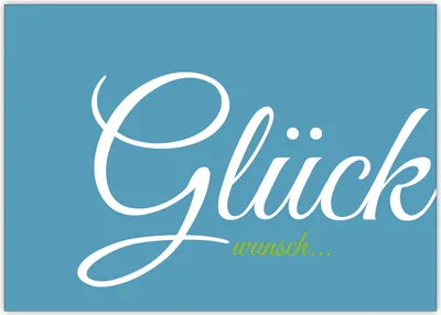Produktbild von 4x Edle Glückwunsch Grußkarte auf blau als Grußkarte