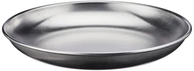 Alu-Servierplatte für Meeresfrüchte 36 cm silber/schwarz