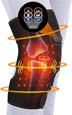 Produktbild von Kniemassager Arthrose erhitzte Vibrationsklammer Oberschenkel Verband Kompression Stütze Wärmemotor Massage heiß Kälte