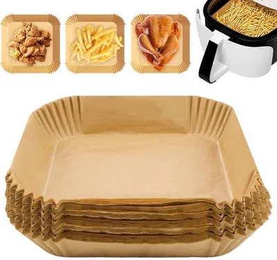 Image de Papier de cuisson pour friteuse à air chaud, 20 x 20 x 4,5 cm, pour les modèles à deux zones tels que l'AF300EU et l'AF400EU, 150 feuilles