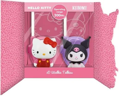 Image de Talkie Walkie 3D Hello Kitty & Friends, Portée 50 mètres, Requiert 3 Piles AAA (Non Incluses), KIDS LICENSING HK50203
