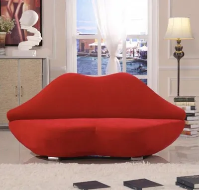 Produktbild von Lippen Sofa 2 Sitzer Polster Samt Modern Relax Sitz Luxus Möbel Couch Möbel