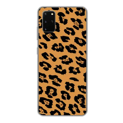 Produktbild von MuchoWow® Handyhülle Schutzhülle Hülle für Samsung Galaxy S20 Plus Pantherdruck - Orange - Schwarz Silikon Softcase Handy Hülle - Hartschale