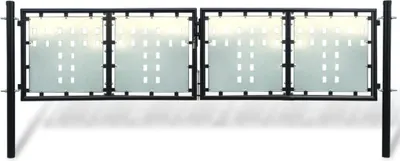 Immagine prodotto di Cancello di recinzione The Living Store (cancello singolo) nero 300x125 cm