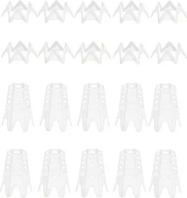 Produktbild von 20 Stück Golf-Tees aus Kunststoff, unzerbrechlich, hohe Stabilität, geringe Reibung, kompakte Größe, tragbar, für drinnen und draußen, Trainingsgerät