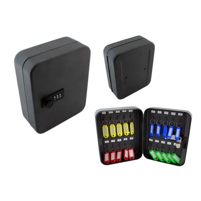 Obrázok produktu pre Trezor na kľúče čierny 20x16x6cm (pre 20 kľúčov)