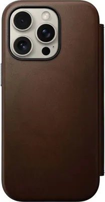 Produktbild von Nomad Modern Leather Folio iPhone 16 Pro Brown