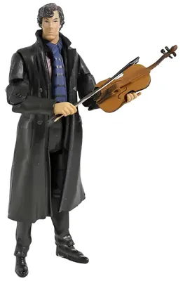 Immagine prodotto di Statuetta di Sherlock Holmes RESTEQ da 14 cm, oggetto da collezione con accessori