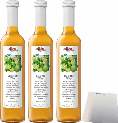 Produktbild von Darbo Fruchtsirup Limette 3er Pack (3x0,5l Flasche) + usy Block