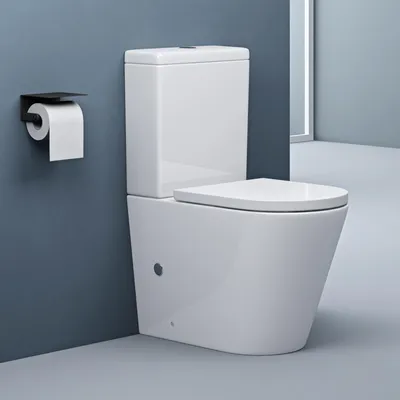 Image de doporro WC à Poser Céramique Blanc Toilette avec Réservoir Abattant Silencieux avec Frein de Chute Stand108T