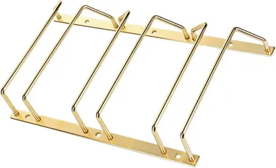 Image de Étagère de 18 cm, dorée, en fer, pour 2 à 3 rangées, idéale pour la cuisine