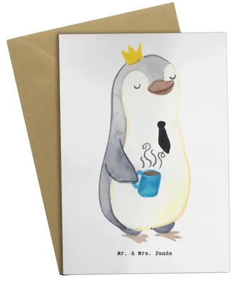 Produktbild von Mr. & Mrs. Panda Beileidskarte Abteilungsleiter Herz - Weiß - Geschenk, Montagmorgen, Büro, Morgens, glückwunschkarten, einladungskarten, Teamleiter, weihnachtskarten