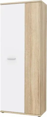 Produktbild von Schuhschrank zeitgenössischen Stil Nachbildung Eiche Sonoma und Mattweiß - L 69 cm