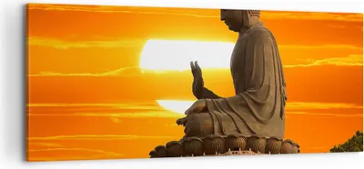 Produktbild von Bild auf Leinwand - Leinwandbild - tempel buddha - 120x50cm - Wand Bild - Wanddeko - Wandbilder - Leinwanddruck - Bilder - Kunstdruck - Wanddekoration - Leinwand bilder - Wandkunst - AB120x50-3532